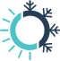 Animated heat and cold symptom representing tooth sensitivity