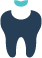 Animated tooth with a lost filling