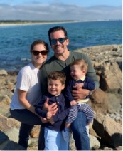 Doctor Barnett and her family at the beach