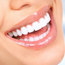 close-up of a white smile