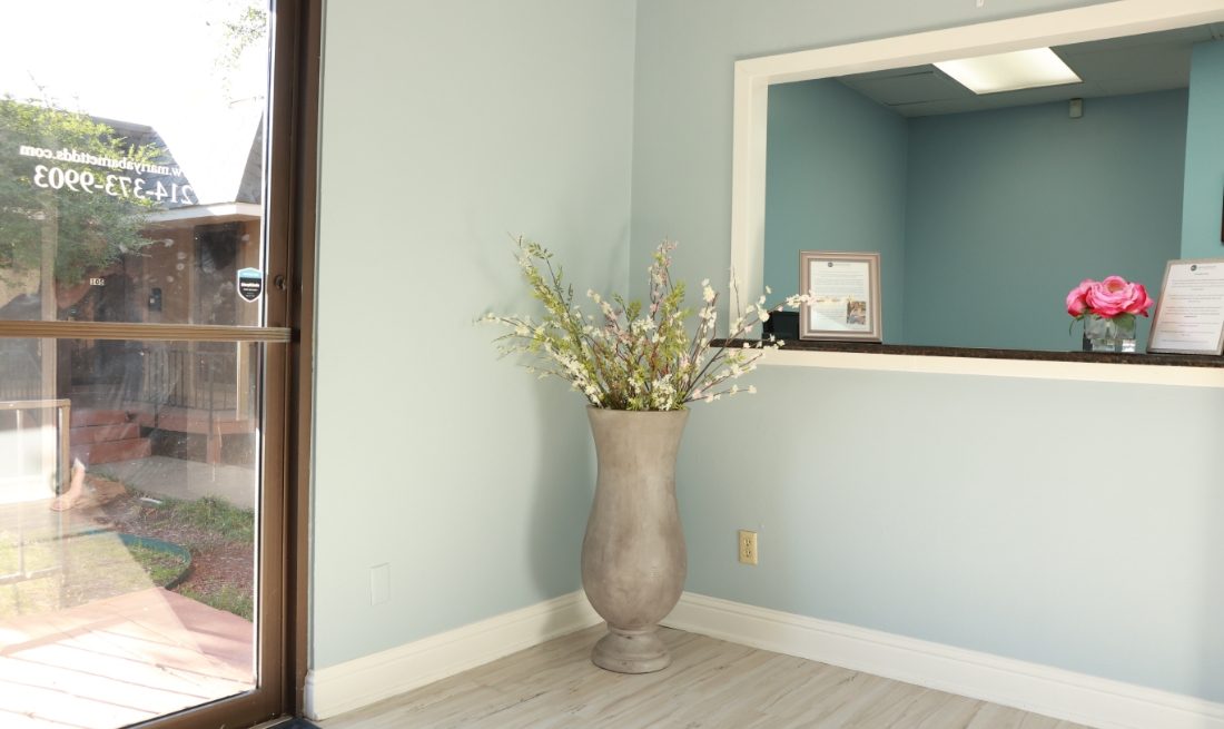 Dental office reception desk