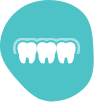 Animated row of teeth under Invisalign clear aligner tray