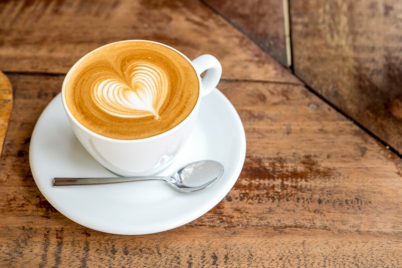 A close-up of a cup of coffee